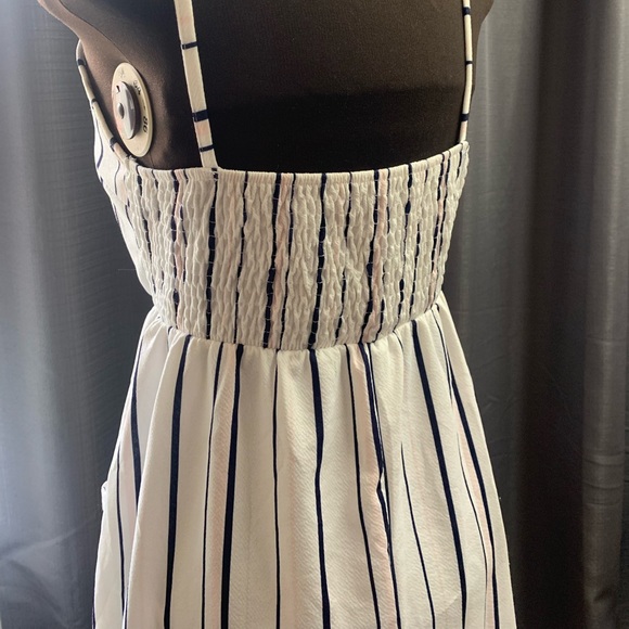 Striped navy, pink & white sundress - Picture 3 of 6